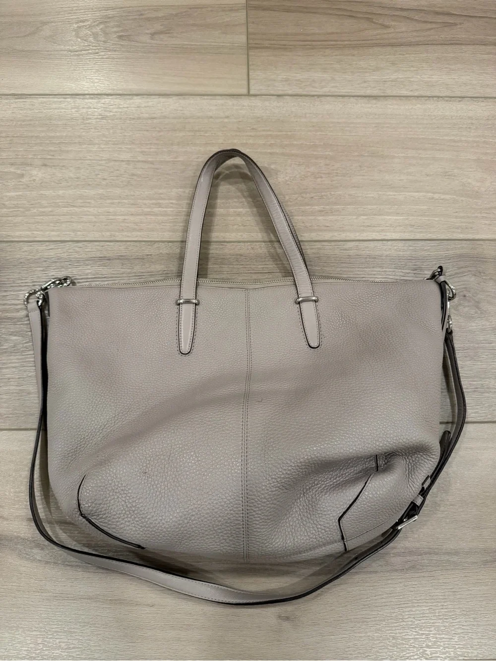 COACH Bleeker Cooper Pebbled Leather Satchel Tote